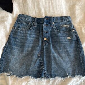 Madewell Denim A-Line Mini Skirt Casual